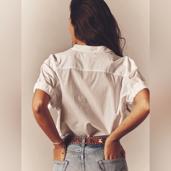 Xirena White Cotton Channing button down Shirt Size small - Picture 5 of 11